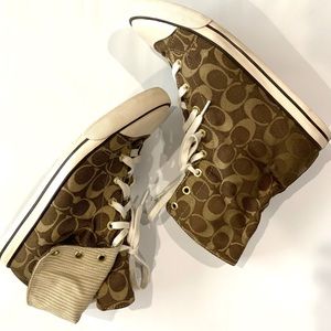 Coach Signature High-Top Sneakers